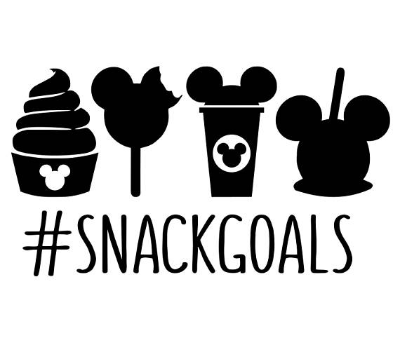 Snack goals svg, disney snacks svg, disney svg, hashtag svg.
