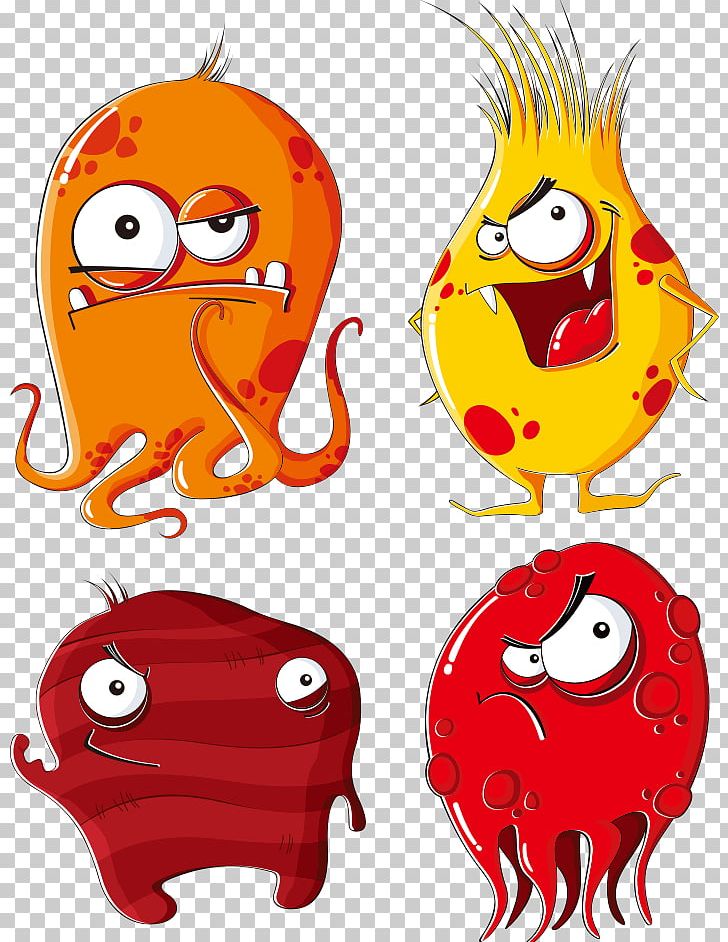 Microbes And Bacteria Microorganism Cartoon PNG, Clipart.