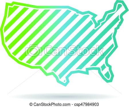 United States Clipart Map.