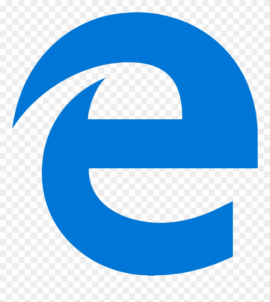 microsoft edge logo on screen