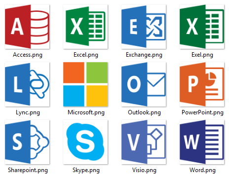 Microsoft, Azure, Office, CRM Icon/Logo Sets.