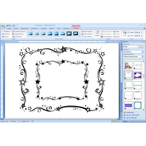 how to make a custom border in word 2013