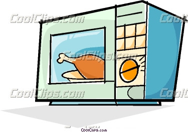 Food In A Microwave Oven Clipart.