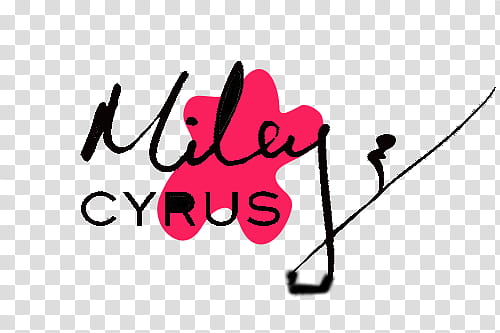 Milley Cyrus signature transparent background PNG clipart.
