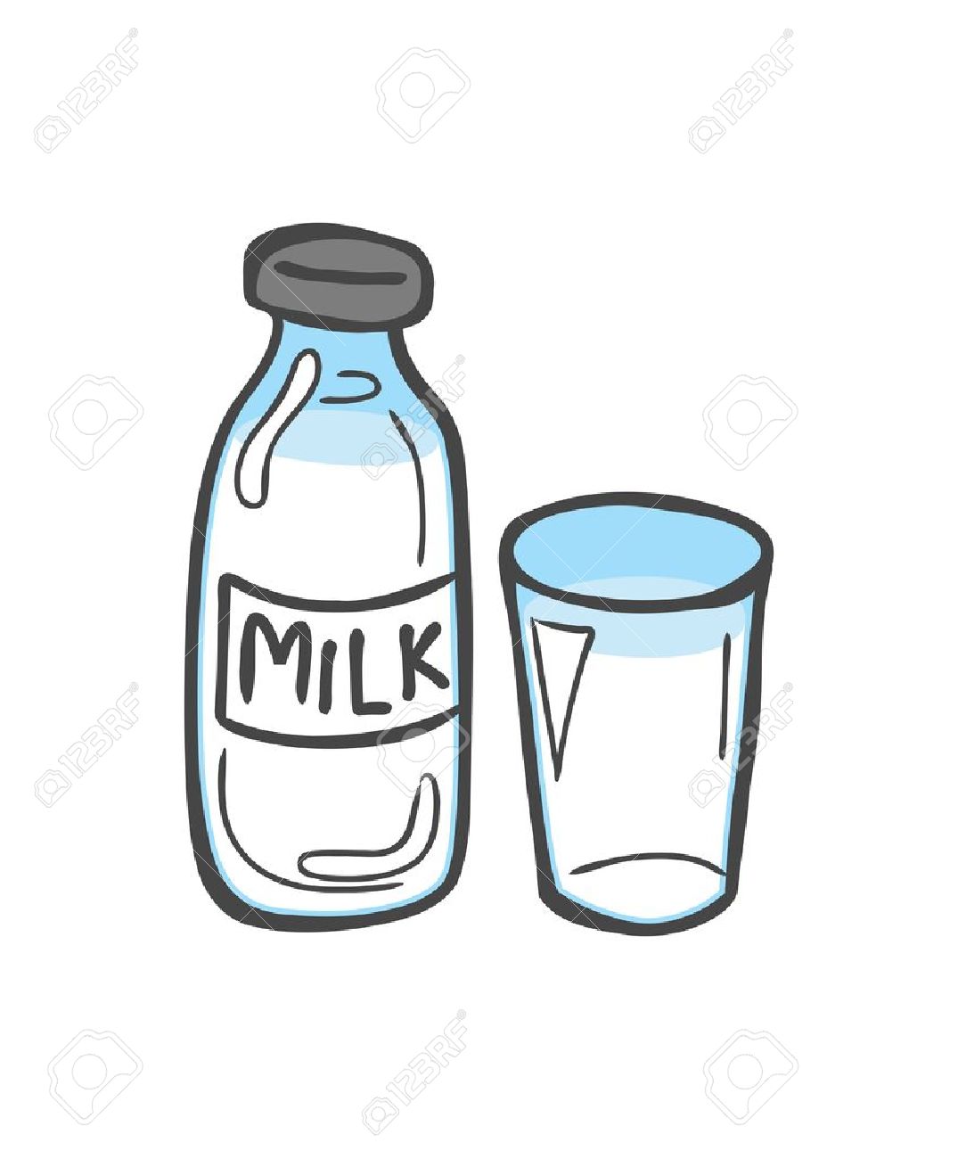 Milk bottle clipart.