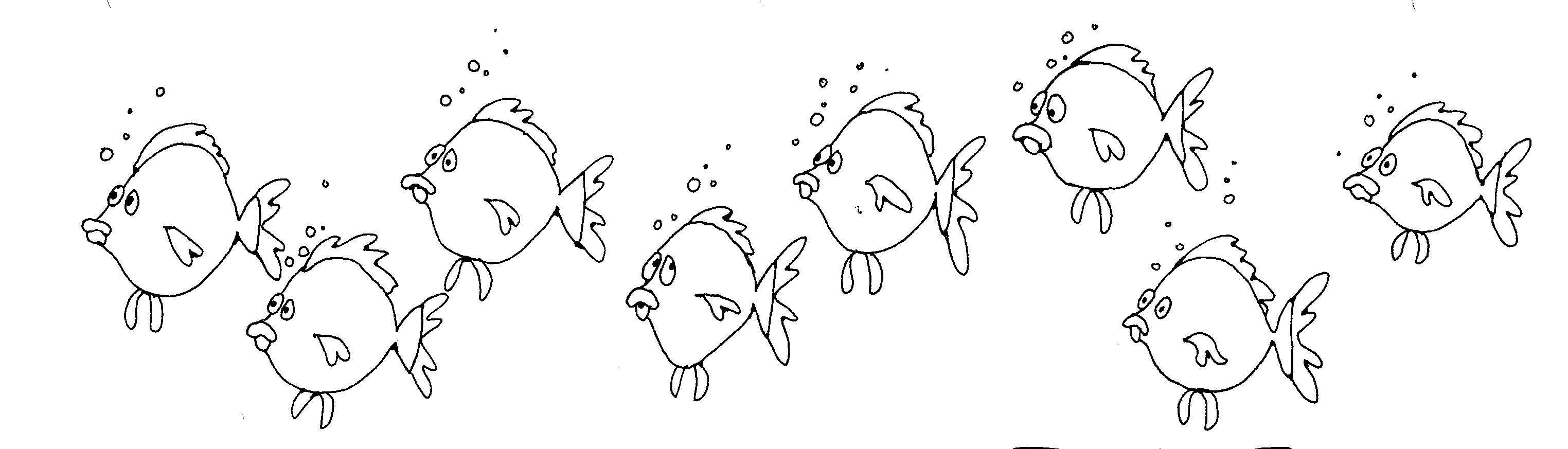 Fish black and white school of fish clipart black and white 2.