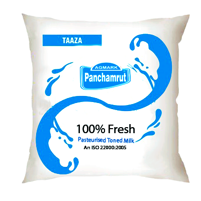 Milk, Packaging: Pouch, Panchamrut Dairy Private Limited.