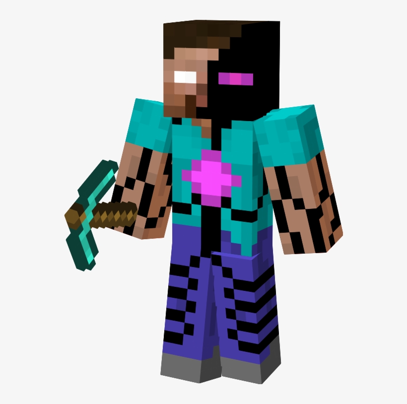 Minecraft Skins Herobrine Download PNG Image.