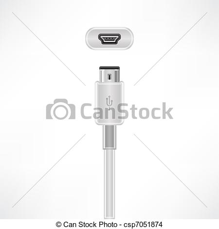 EPS Vector of USB cable.