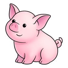 Pin Cute Pig Clip Art Image And Chubby Pink With A Strand Of on.