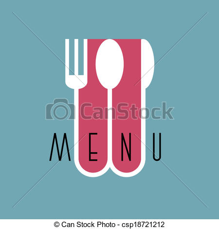 Vector Clip Art of Stylish restaurant menu design in minimal style.