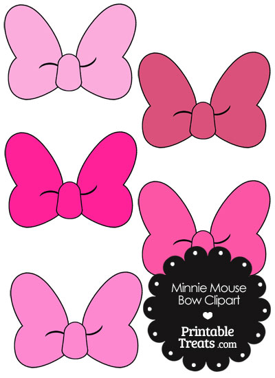 Pink Minnie Mouse Bow Cut Outs from PrintableTreats.com.