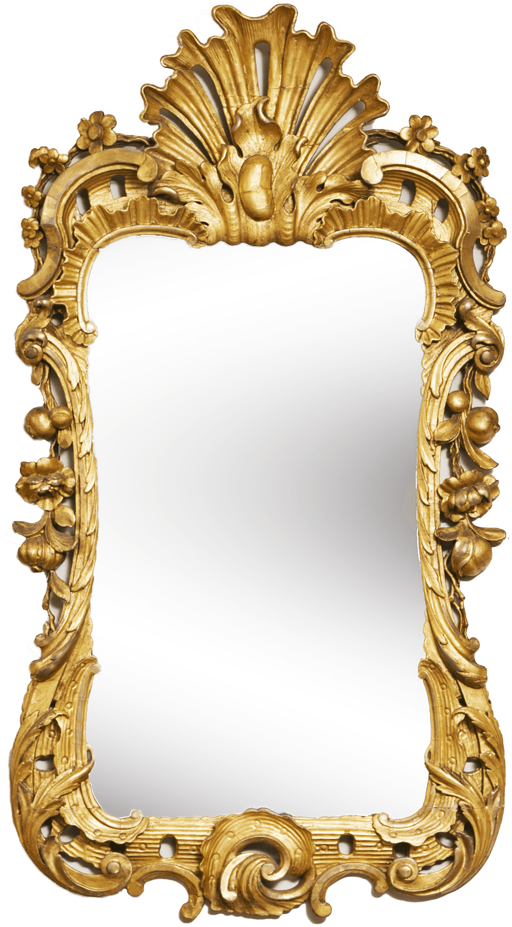 Mirror Gold Frame transparent PNG.