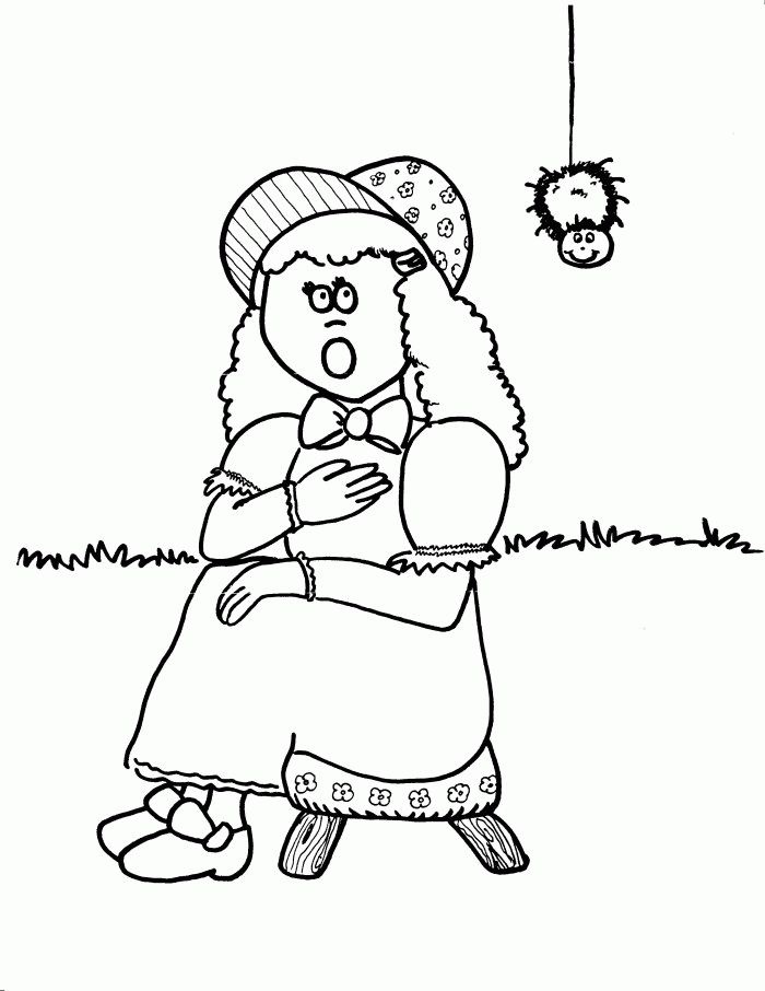 Free Little Miss Muffet Coloring Page, Download Free Clip.