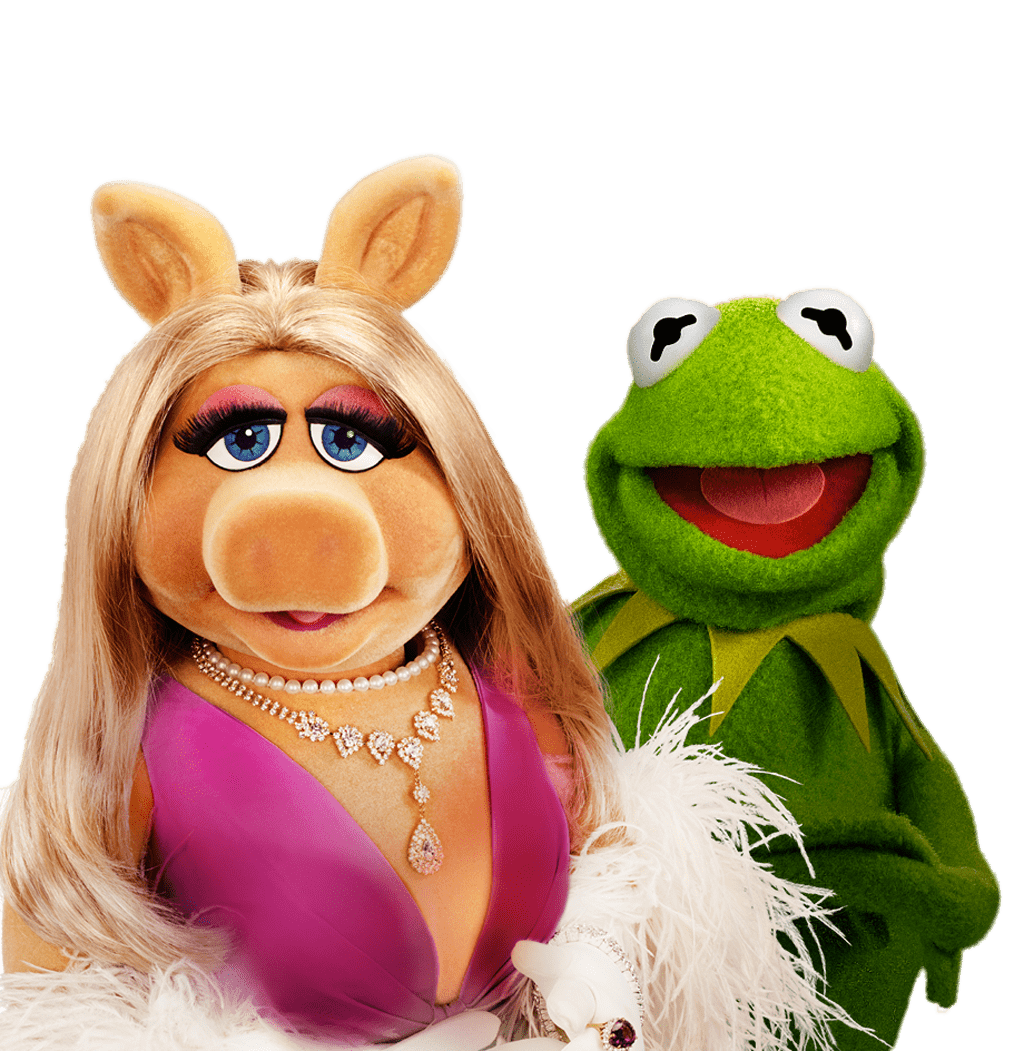 Miss Piggy and Kermit the Frog transparent PNG.