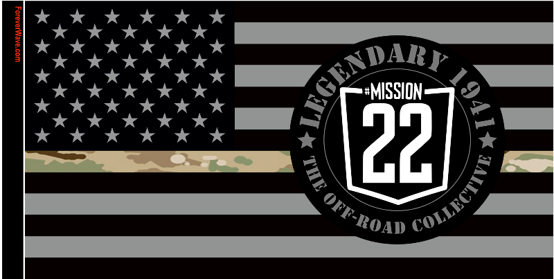 Legendary 1941 Mission 22 Subdued Camo Line Flag.
