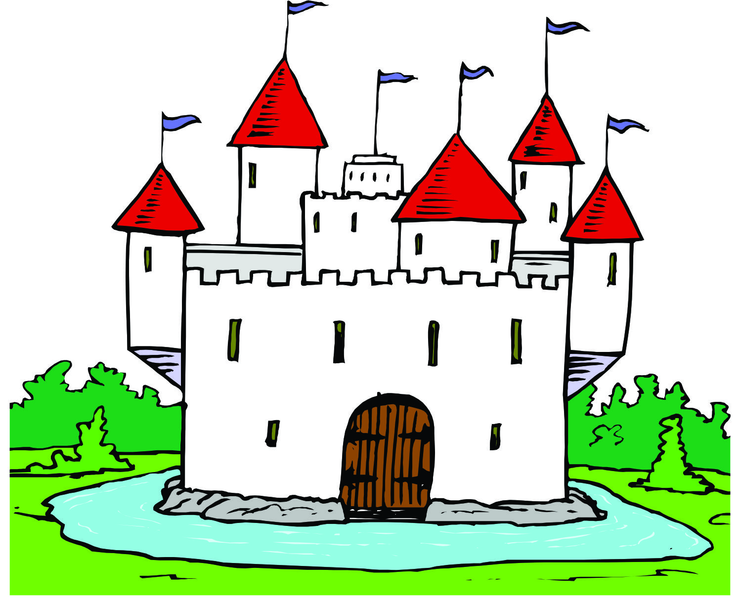 Castle Moat Clipart.