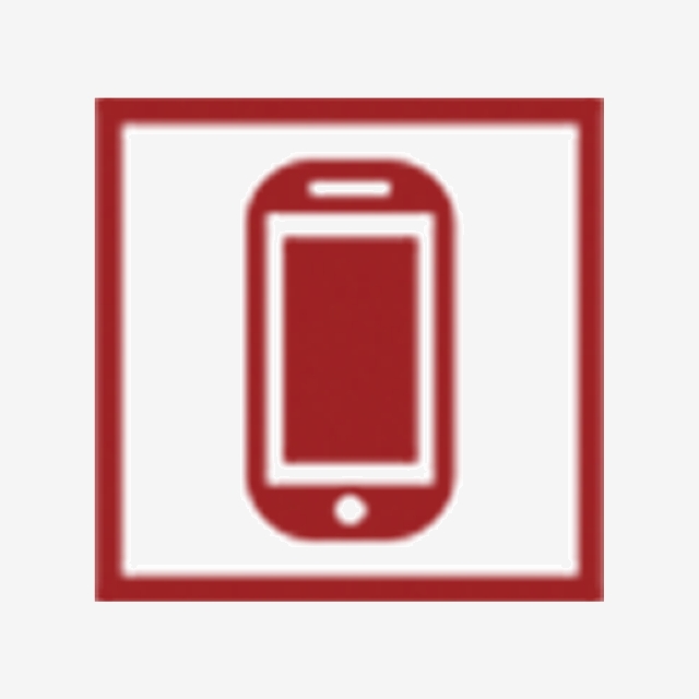 Red Communication Mobile Phone Icon, Red, Cell Phone.