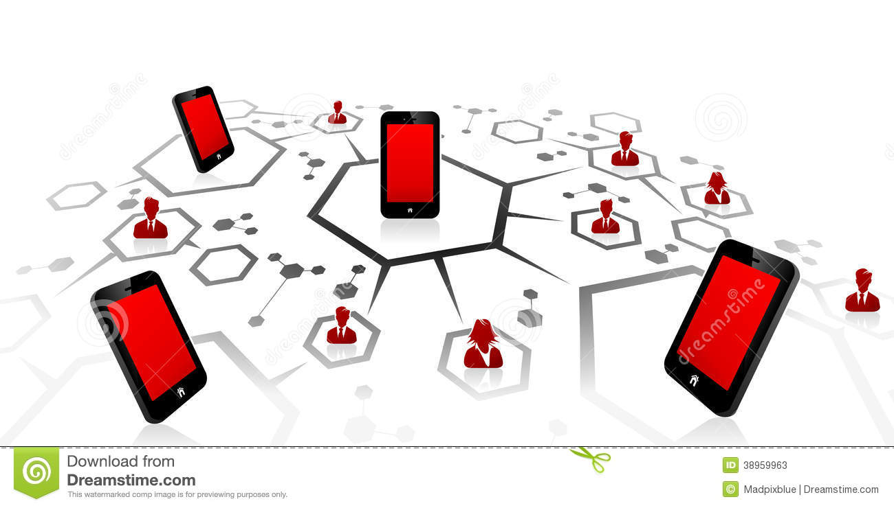 Mobile Network Stock Vector.