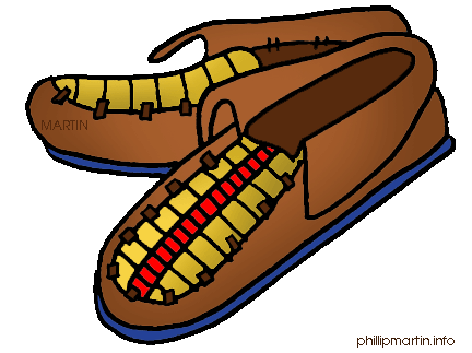 Native American Moccasins Clipart.