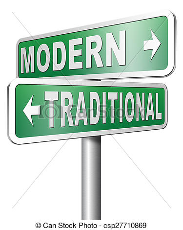 Stock Illustration of modern or traditional style new or old.
