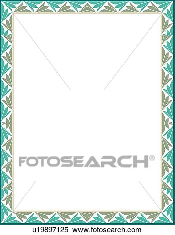 Green Modern Border Clipart.