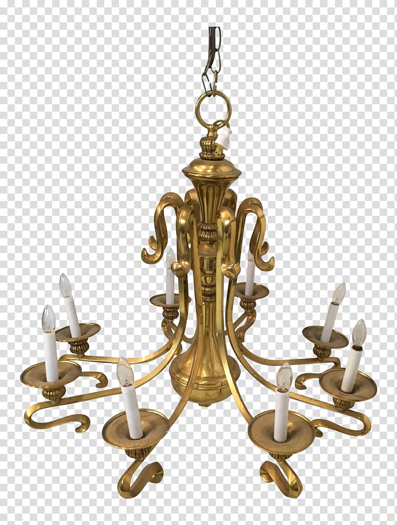 Light Bulb Cartoon, Chandelier, Brass, Table, Midcentury.