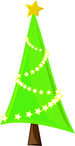 Modern Christmas Tree Clipart Free.