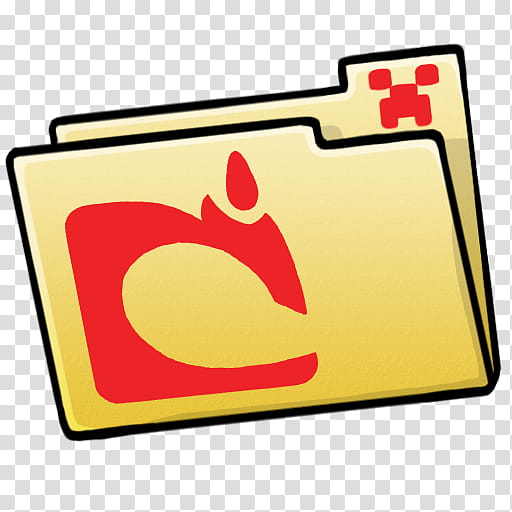MineCraft Icon , folder mojang, yellow and red folder.