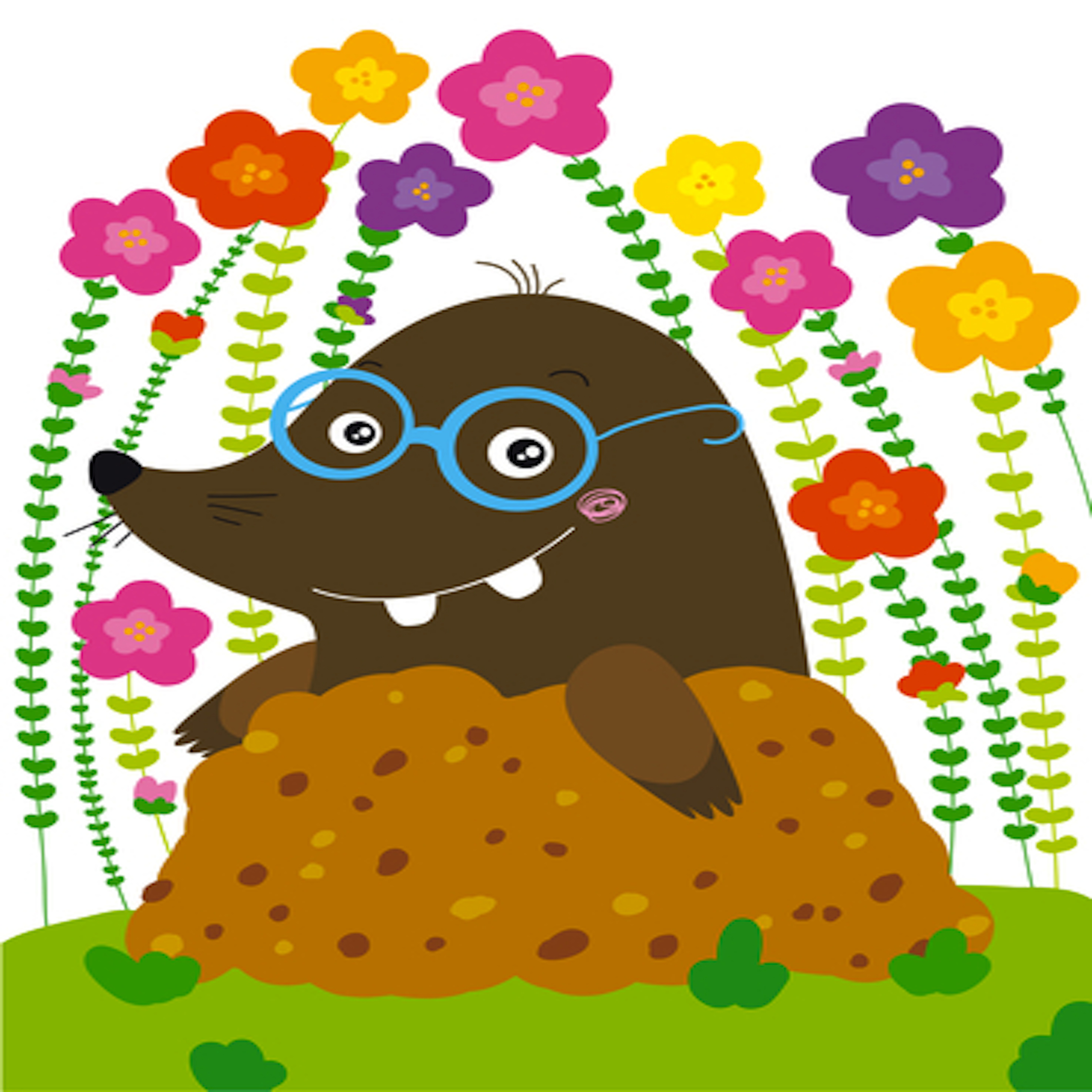 Mole Day with flower clipart free image.