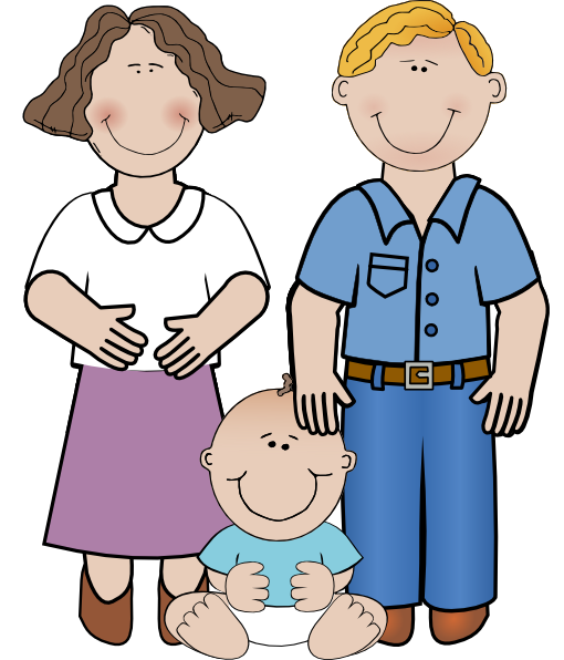 Mom Dad And Baby Clip Art Png #42632.