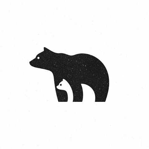 Mama And Baby Bear Outline Free Download Clip Art.