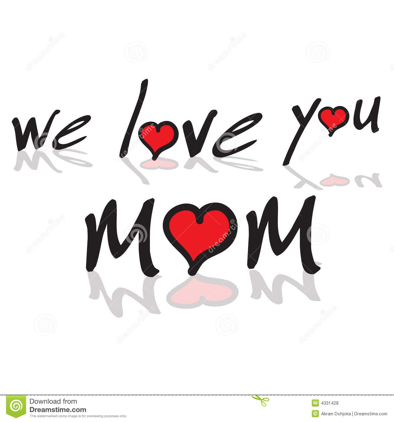 We love you momma clipart.