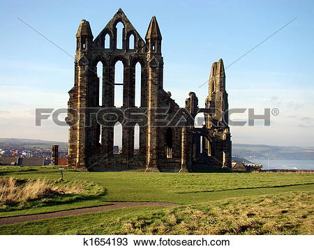 Stock Photo of Whitby Abbey,North Yorkshire k1654193.