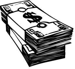 Clipart Money Black And White.