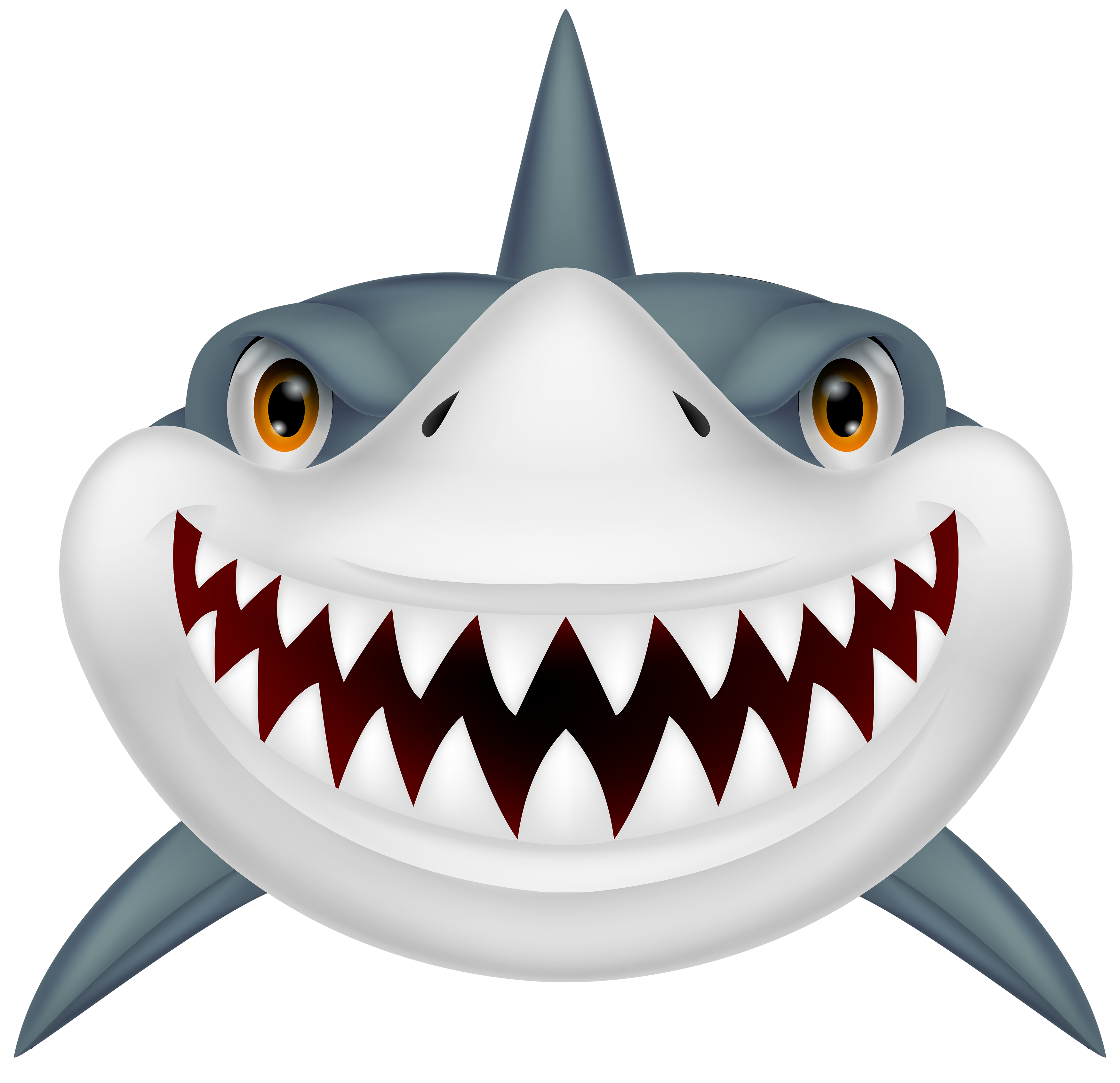 Scary Shark PNG Clipart.