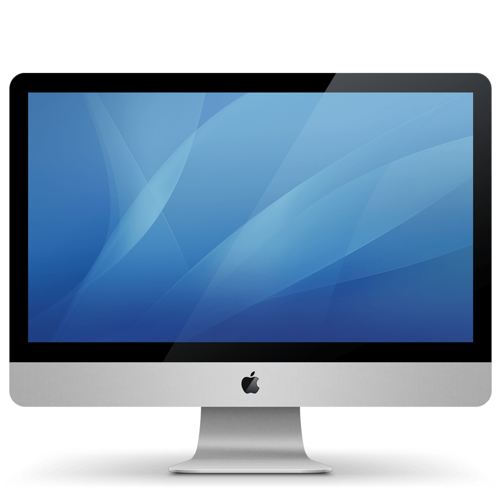 Monitor Apple Blue transparent PNG.