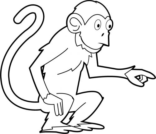 Free Clip art of Monkey Clipart Black and White #5100 Best Monkey.