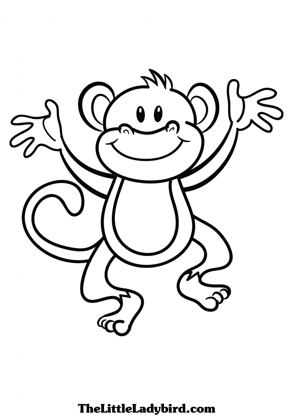 Monkey Clip Art Black And White.