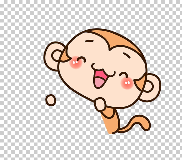 Monkey, Cute monkey PNG clipart.