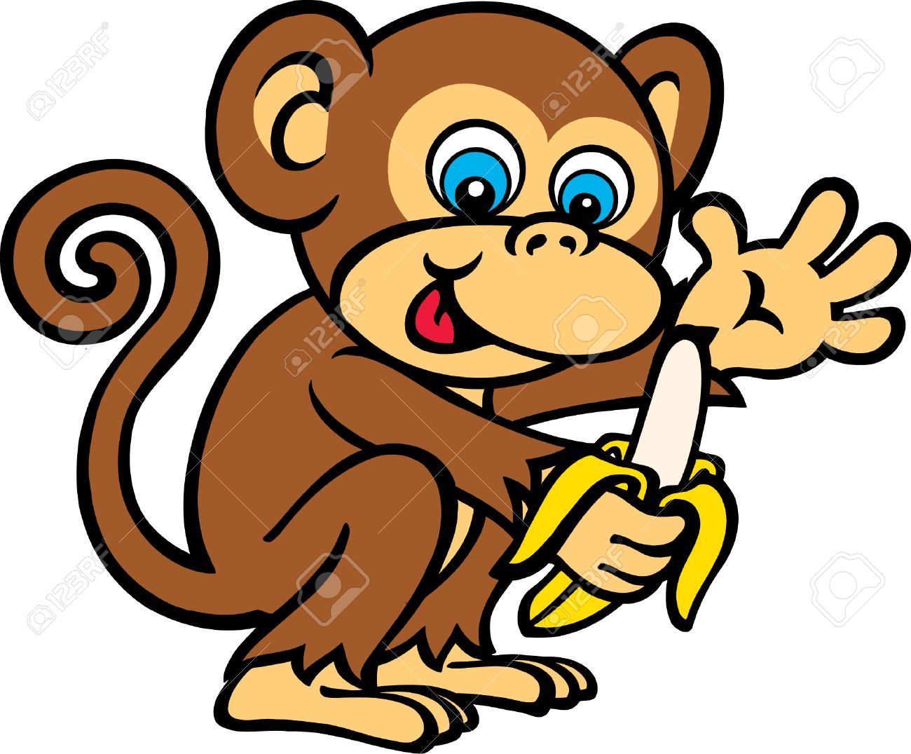 Monkey eating banana clipart 8 » Clipart Portal.