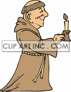 Clip Art Christian Monk Clipart.