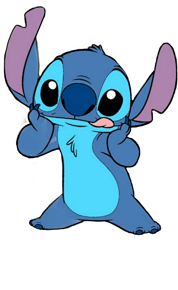 stitch azul tumblr blue mono bonito stiquer lengua alie.