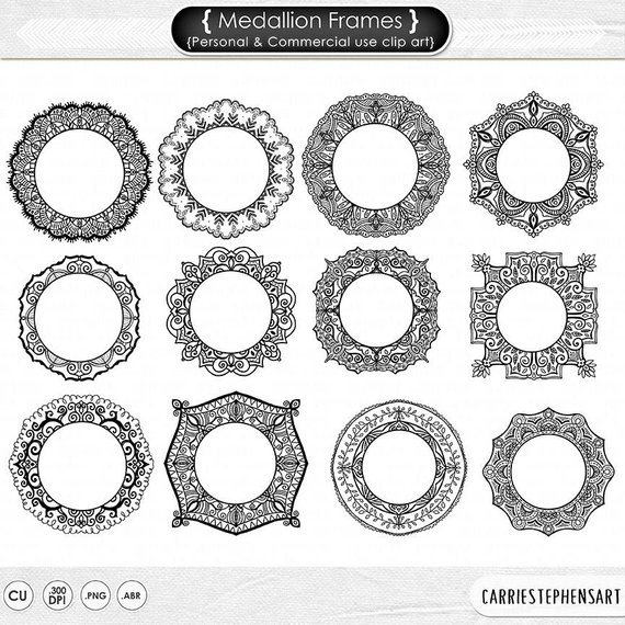 Download Free png Medallion Frame Clip Art, Mehndi Circle.