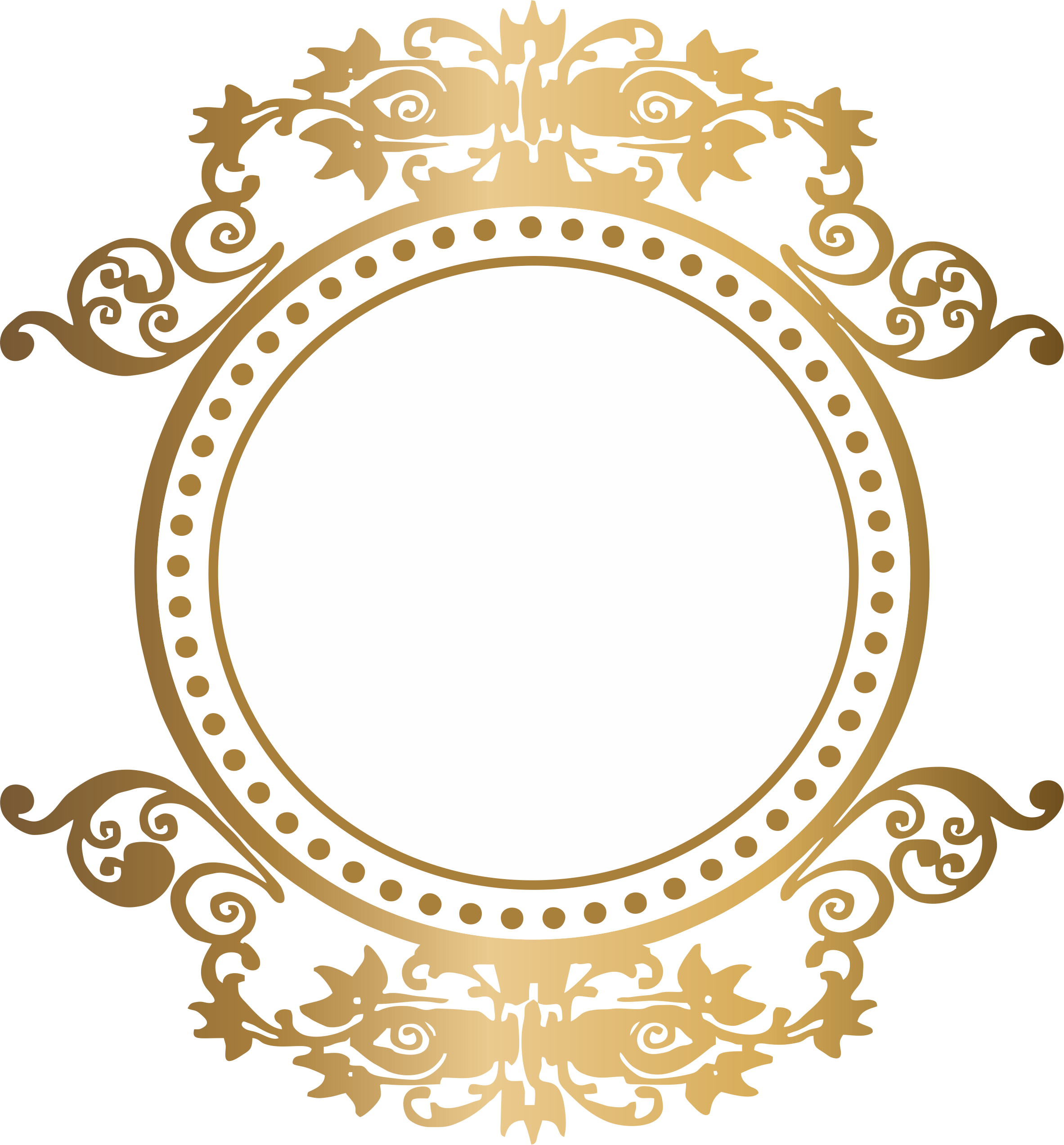 HD Arabesco Dourado Vetor Png.