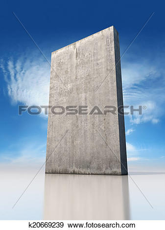 Stock Photograph of Abstract monolithic concrete slab k20669239.