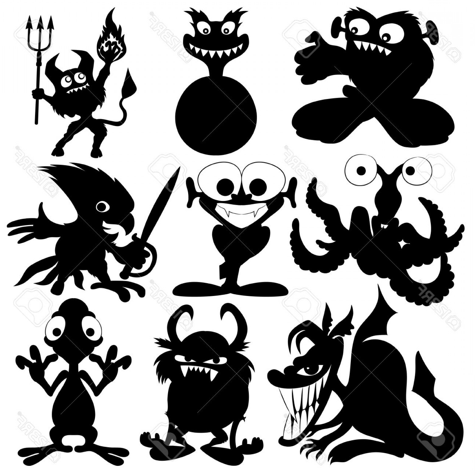 Download monster silhouette free clipart 20 free Cliparts ...