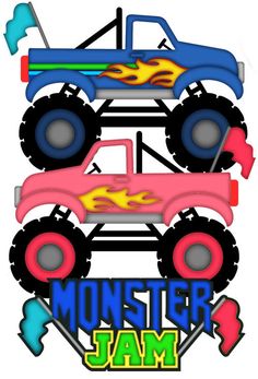 Monster trucks clipart.