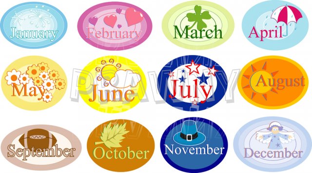 Months clipart - Clipground