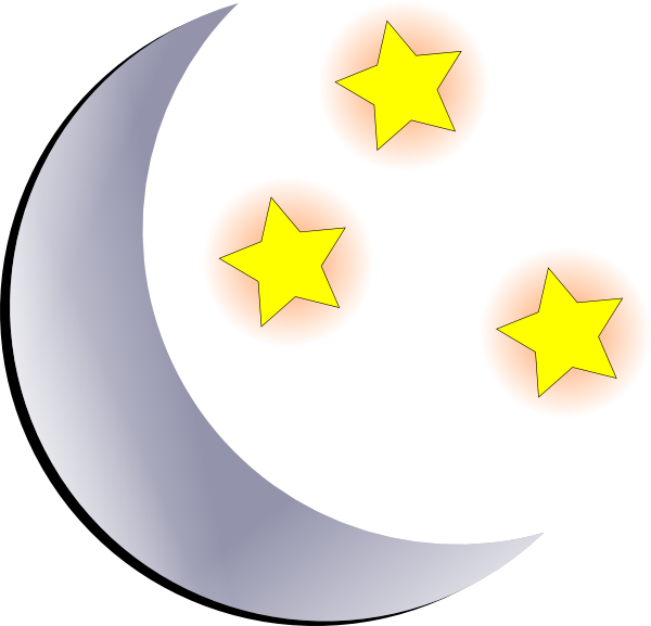 Moon And Stars Clipart Free.